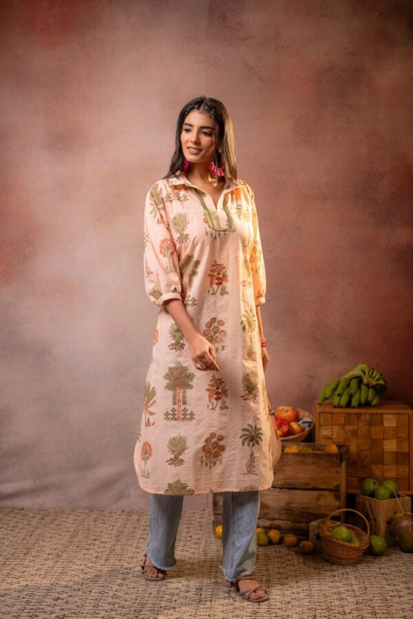 Peach Bloom Pure Cotton Top
