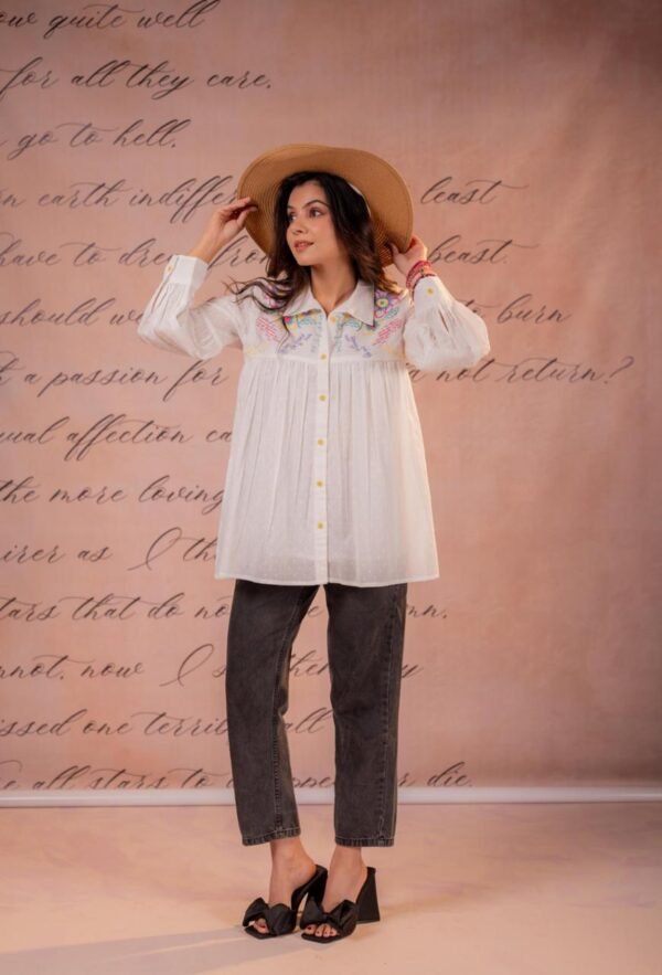 Ivory Garden Embroidered Top
